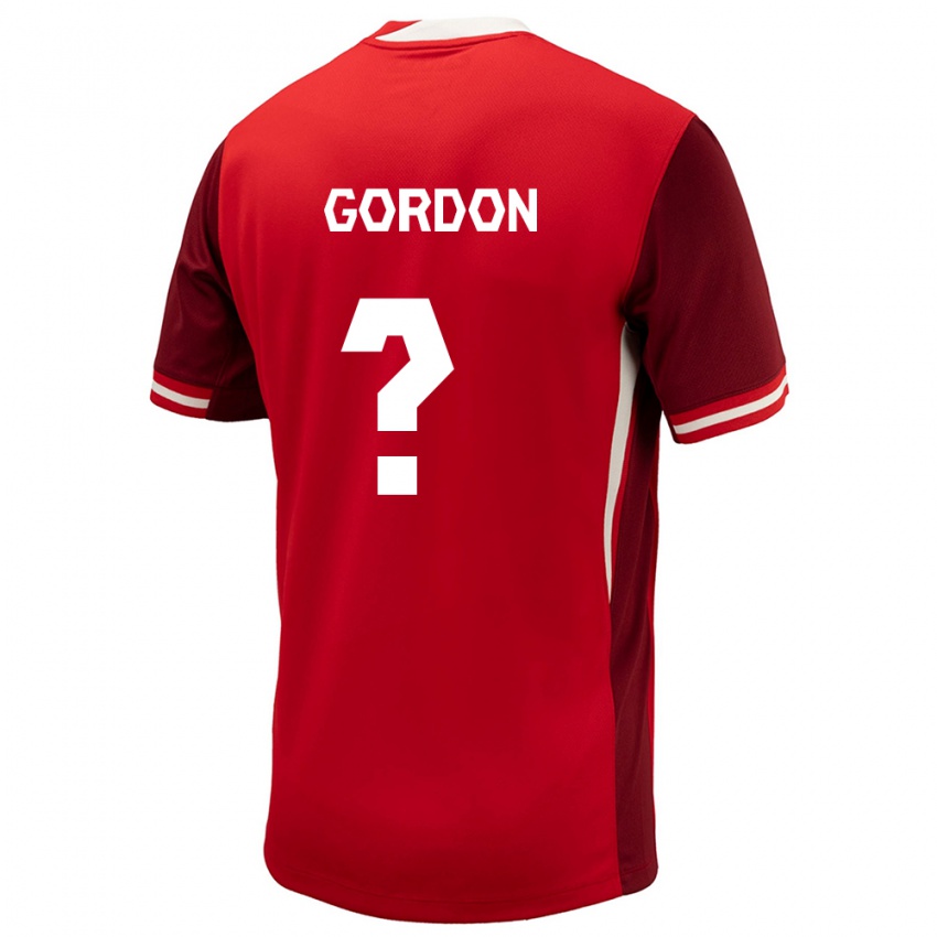 Criança Camisola Canadá Joshua Gordon #0 Vermelho Principal 24-26 Camisa