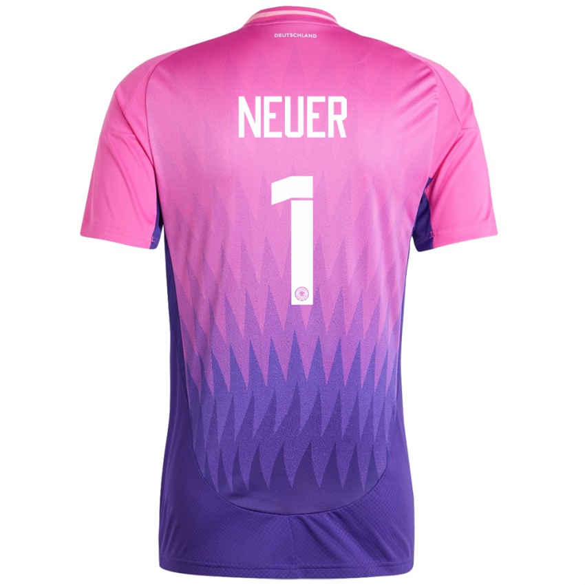 Criança Camisola Alemanha Manuel Neuer #1 Rosa Roxo Alternativa 24-26 Camisa