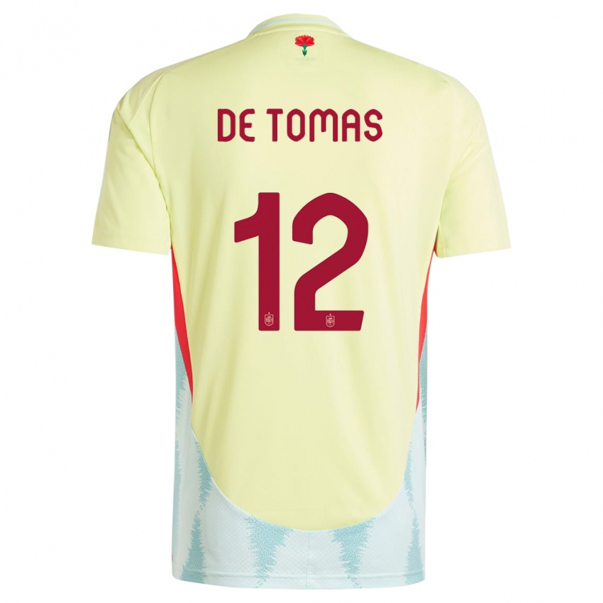 Criança Camisola Espanha Raul De Tomas #12 Amarelo Alternativa 24-26 Camisa