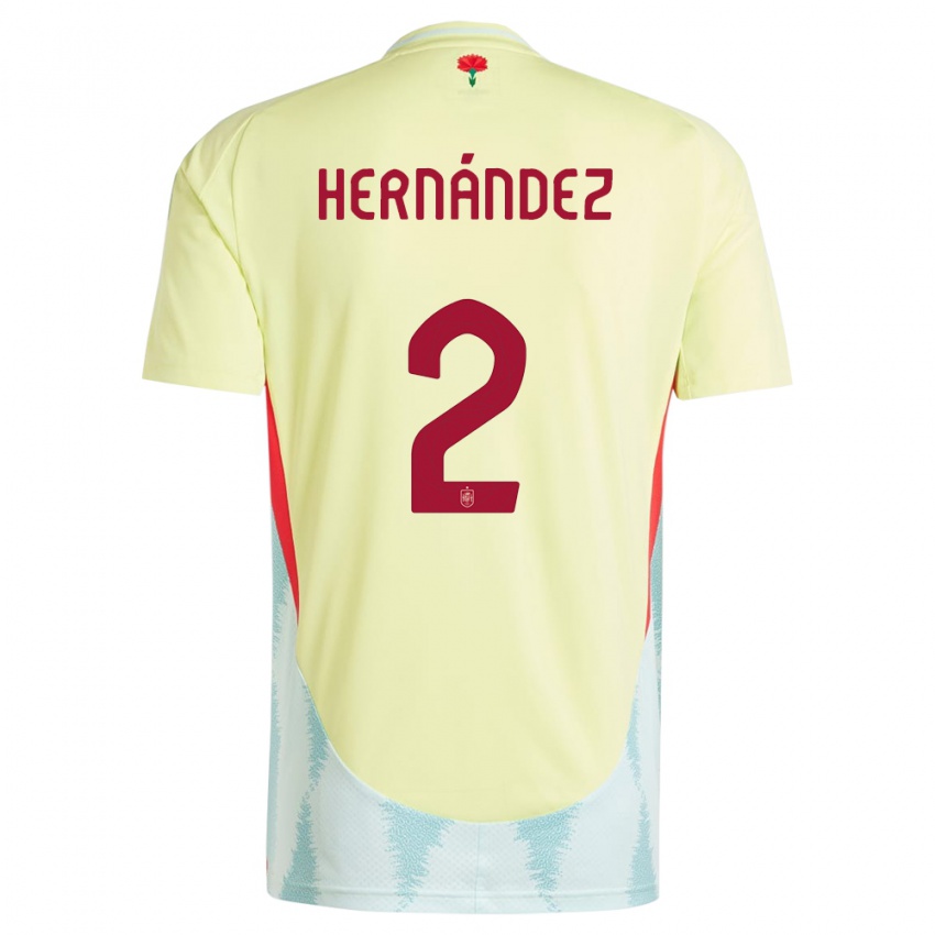 Criança Camisola Espanha Oihane Hernandez #2 Amarelo Alternativa 24-26 Camisa