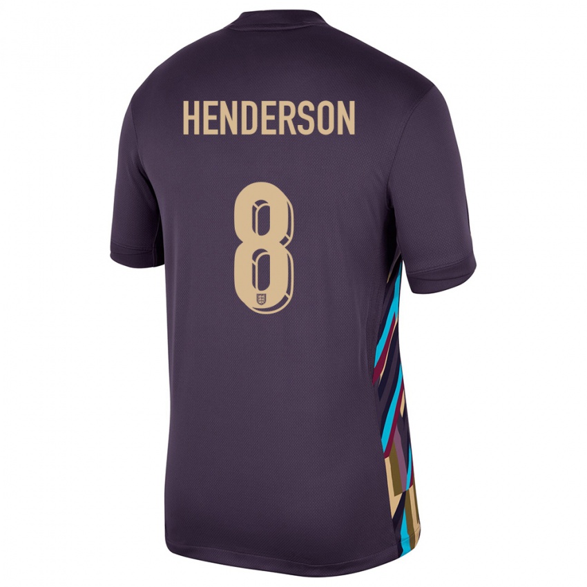 Criança Camisola Inglaterra Jordan Henderson #8 Passa Escura Alternativa 24-26 Camisa