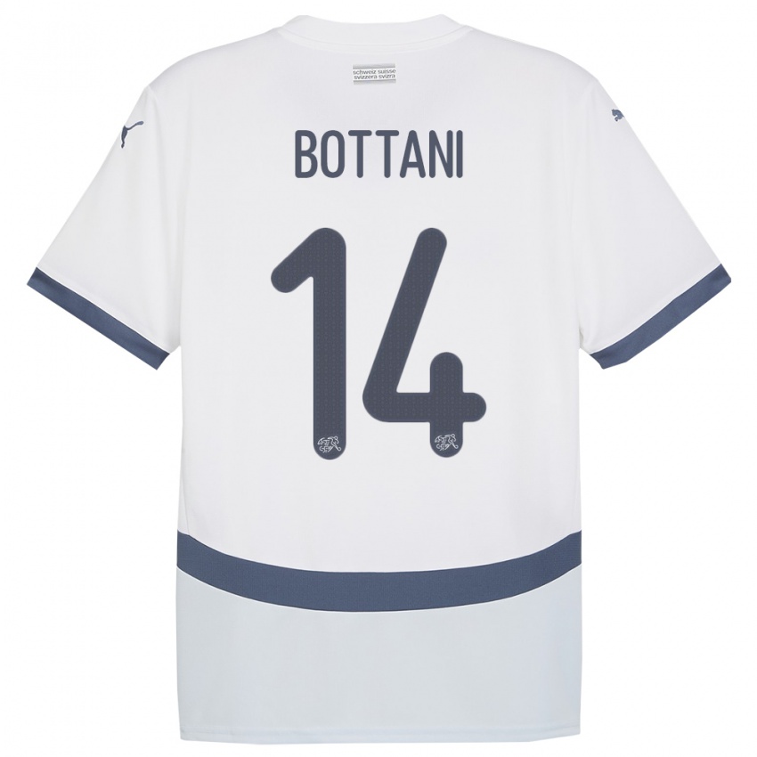 Criança Camisola Suiça Mattia Bottani #14 Branco Alternativa 24-26 Camisa