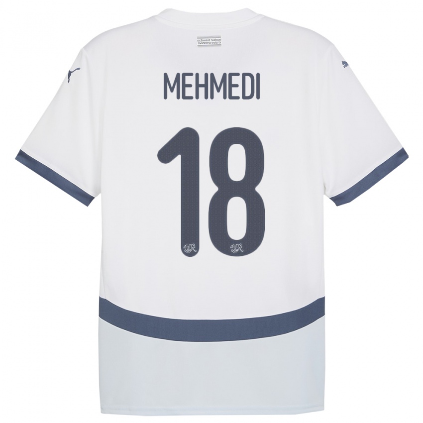 Criança Camisola Suiça Admir Mehmedi #18 Branco Alternativa 24-26 Camisa