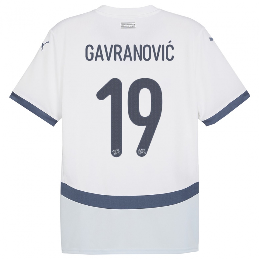 Criança Camisola Suiça Mario Gavranovic #19 Branco Alternativa 24-26 Camisa