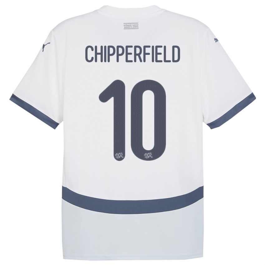 Criança Camisola Suiça Liam Chipperfield #10 Branco Alternativa 24-26 Camisa