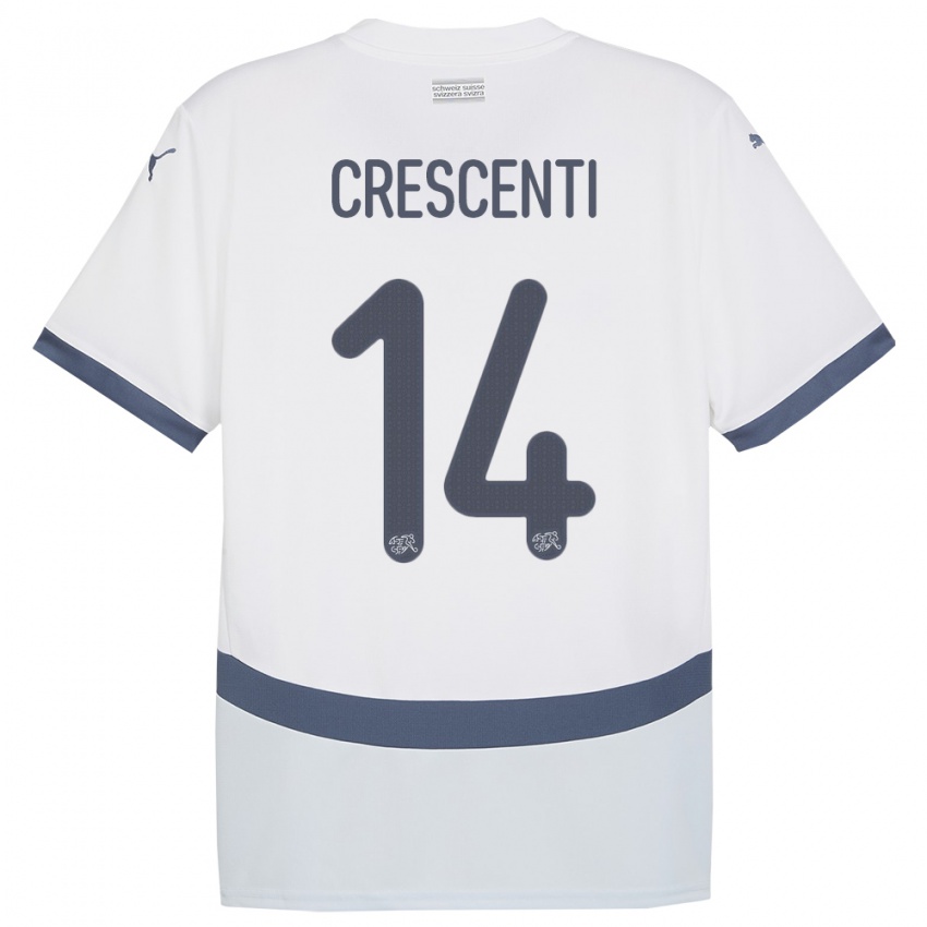 Criança Camisola Suiça Federico Crescenti #14 Branco Alternativa 24-26 Camisa