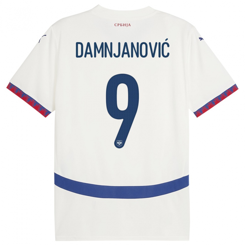 Criança Camisola Sérvia Jovana Damnjanovic #9 Branco Alternativa 24-26 Camisa