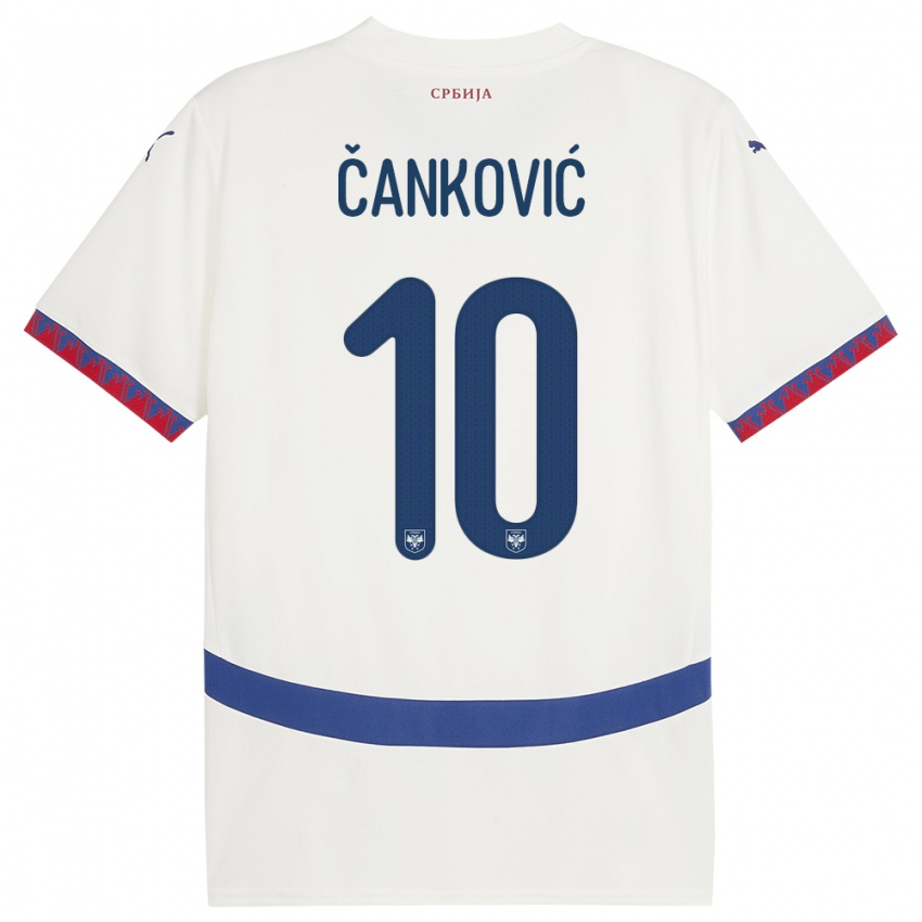 Criança Camisola Sérvia Jelena Cankovic #10 Branco Alternativa 24-26 Camisa