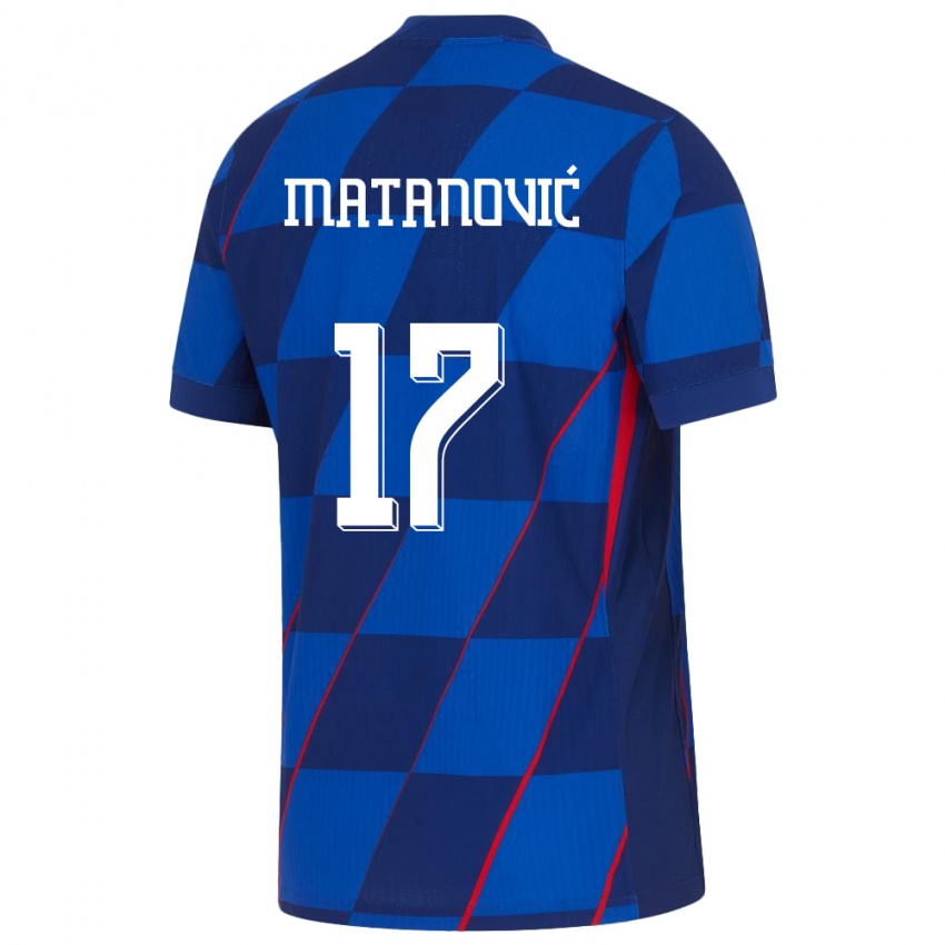 Criança Camisola Croácia Igor Matanovic #17 Azul Alternativa 24-26 Camisa