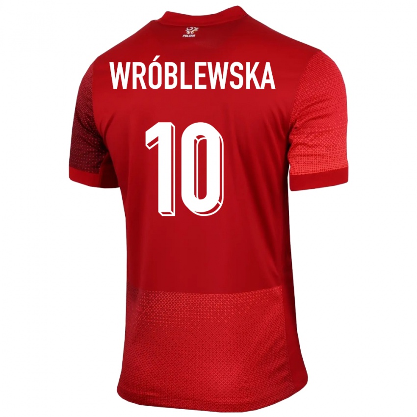 Criança Camisola Polónia Joanna Wroblewska #10 Vermelho Alternativa 24-26 Camisa