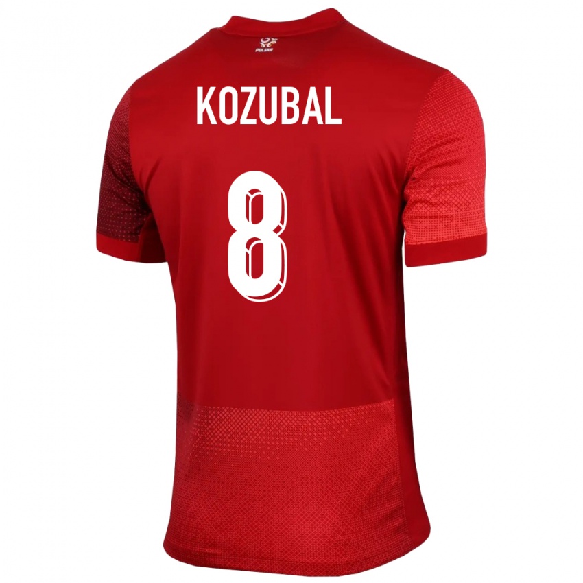 Criança Camisola Polónia Antoni Kozubal #8 Vermelho Alternativa 24-26 Camisa