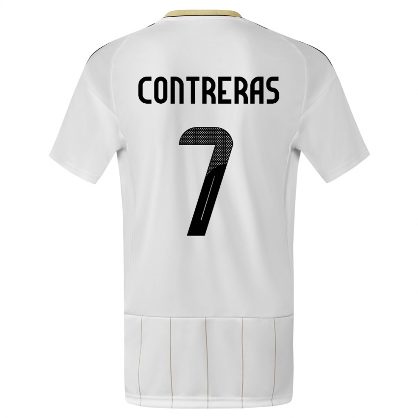 Criança Camisola Costa Rica Anthony Contreras #7 Branco Alternativa 24-26 Camisa