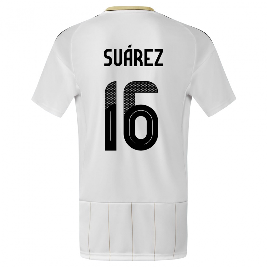Criança Camisola Costa Rica Aaron Suarez #16 Branco Alternativa 24-26 Camisa