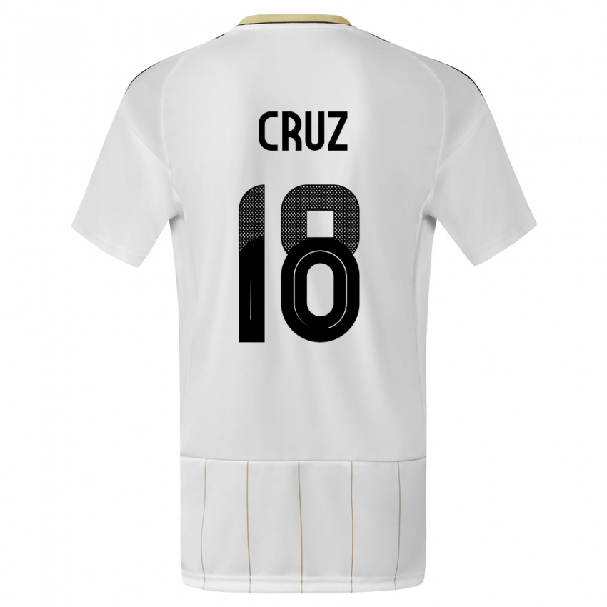 Criança Camisola Costa Rica Aaron Cruz #18 Branco Alternativa 24-26 Camisa