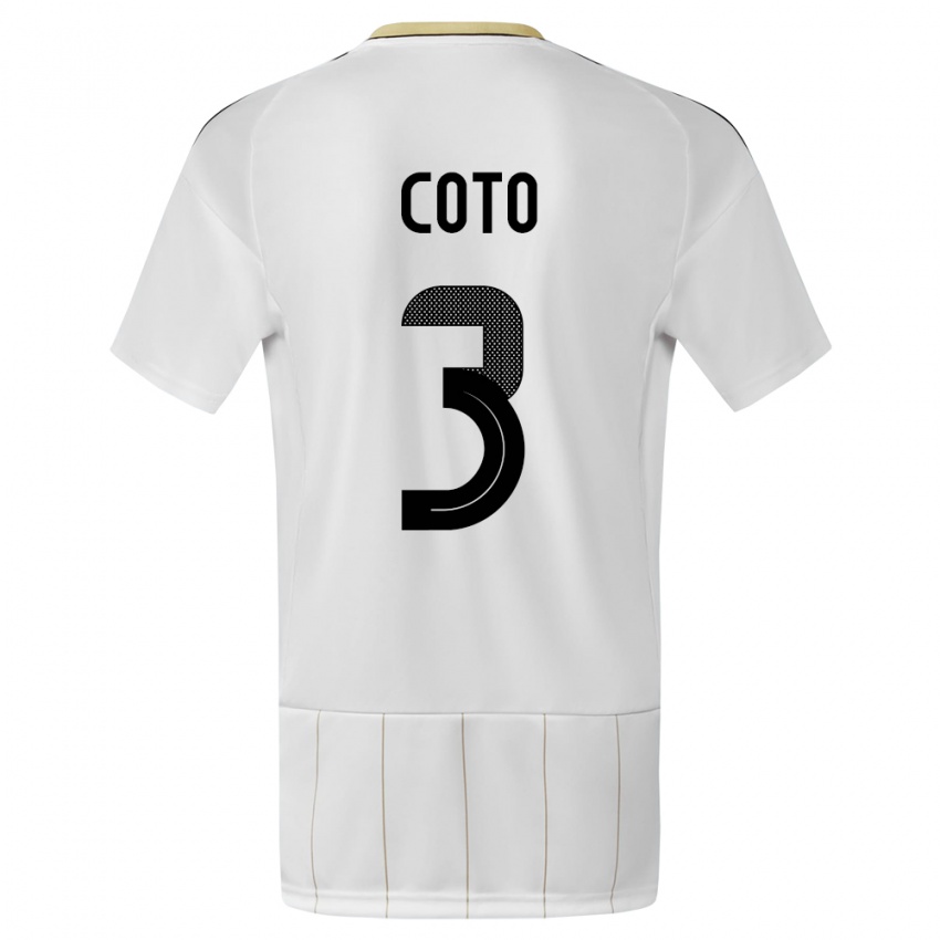 Criança Camisola Costa Rica Maria Coto #3 Branco Alternativa 24-26 Camisa
