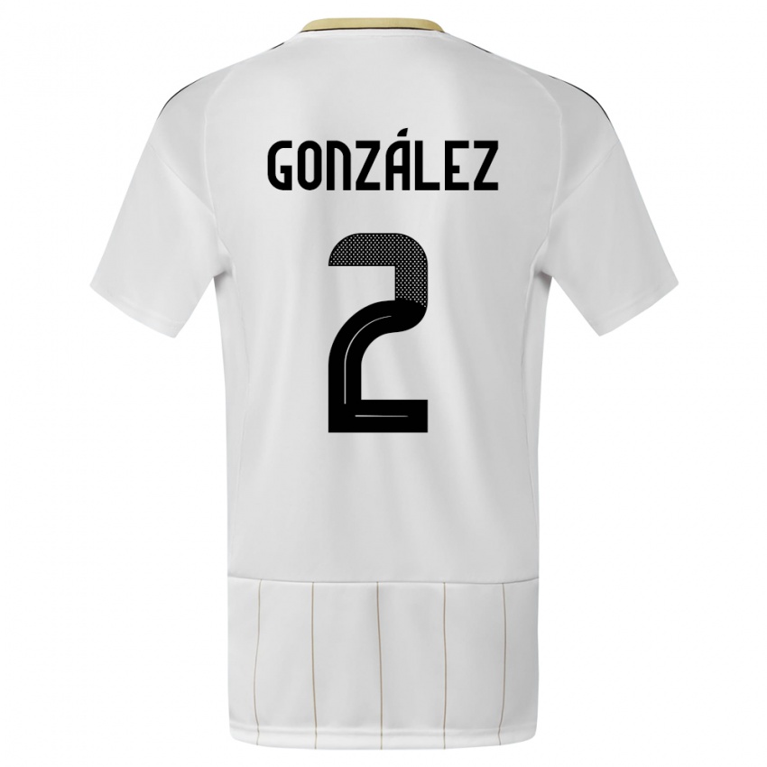 Criança Camisola Costa Rica Julian Gonzalez #2 Branco Alternativa 24-26 Camisa
