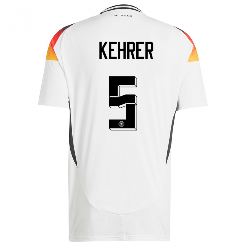 Homem Camisola Alemanha Thilo Kehrer #5 Branco Principal 24-26 Camisa