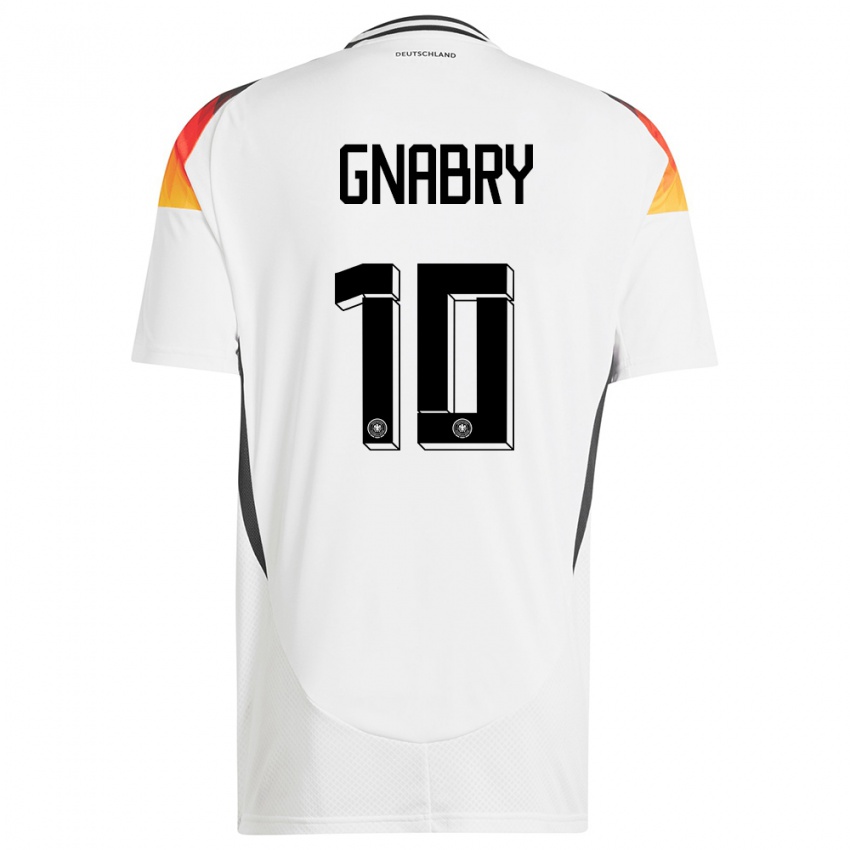 Homem Camisola Alemanha Serge Gnabry #10 Branco Principal 24-26 Camisa