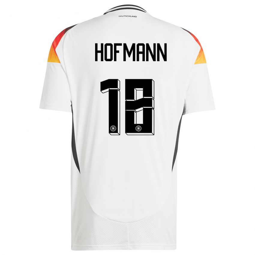 Homem Camisola Alemanha Jonas Hofmann #18 Branco Principal 24-26 Camisa