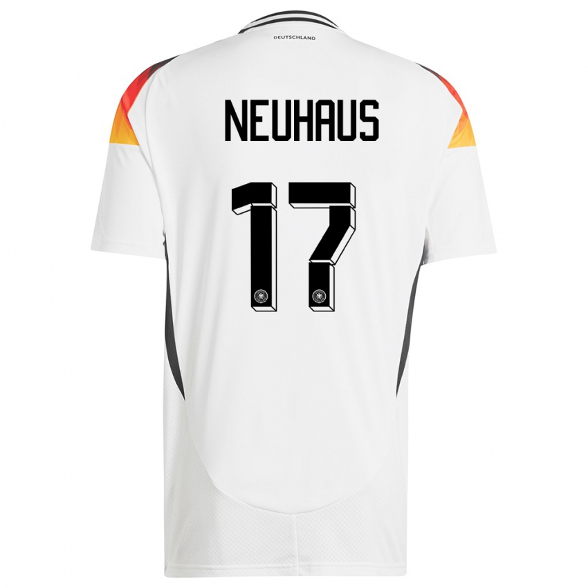 Homem Camisola Alemanha Florian Neuhaus #17 Branco Principal 24-26 Camisa