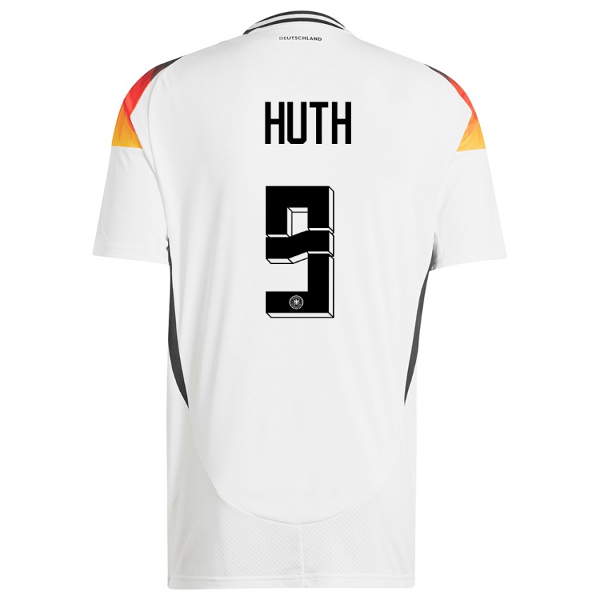 Homem Camisola Alemanha Svenja Huth #9 Branco Principal 24-26 Camisa