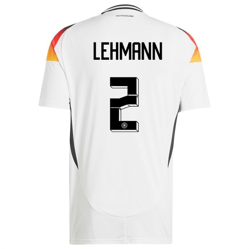 Homem Camisola Alemanha Paul Lehmann #2 Branco Principal 24-26 Camisa