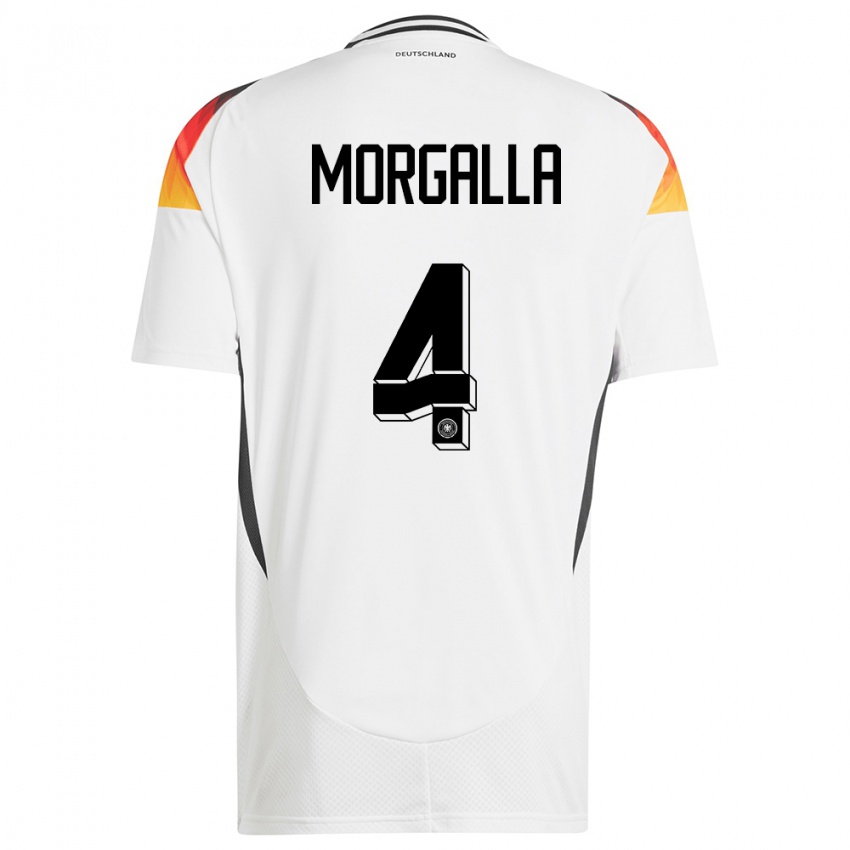 Homem Camisola Alemanha Leandro Morgalla #4 Branco Principal 24-26 Camisa