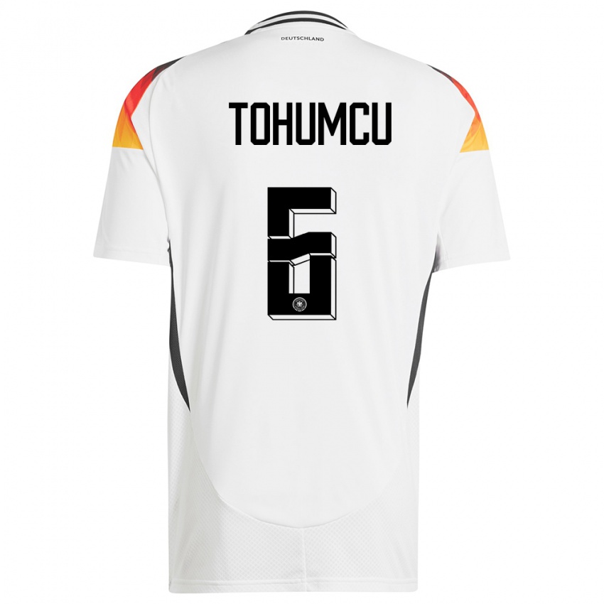 Homem Camisola Alemanha Umut Tohumcu #6 Branco Principal 24-26 Camisa