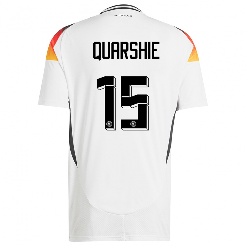 Homem Camisola Alemanha Joshua Quarshie #15 Branco Principal 24-26 Camisa