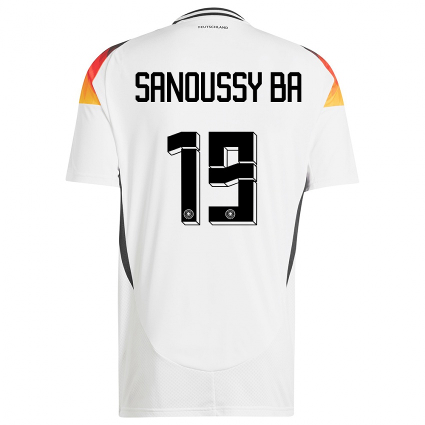 Homem Camisola Alemanha Sanoussy Ba #19 Branco Principal 24-26 Camisa