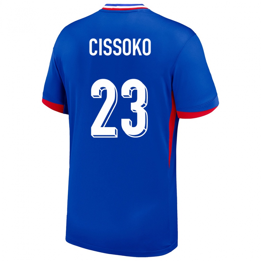 Homem Camisola França Hawa Cissoko #23 Azul Principal 24-26 Camisa