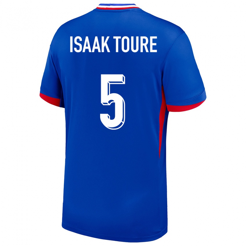 Homem Camisola França Souleymane Isaak Toure #5 Azul Principal 24-26 Camisa