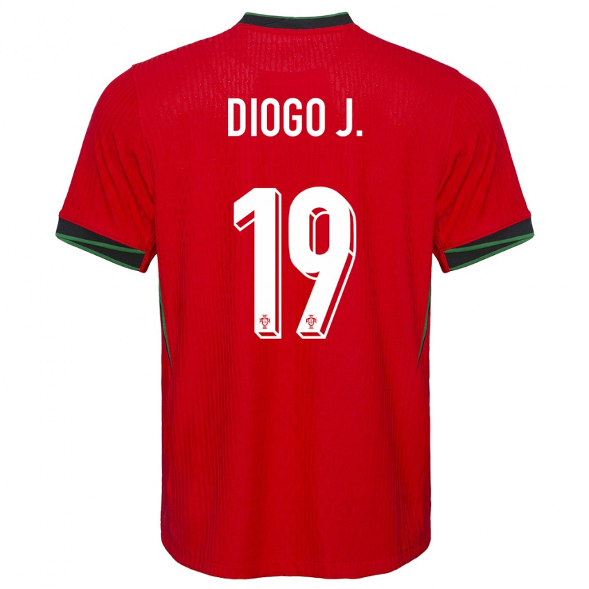 Homem Camisola Portugal Diogo Jota #19 Vermelho Principal 24-26 Camisa