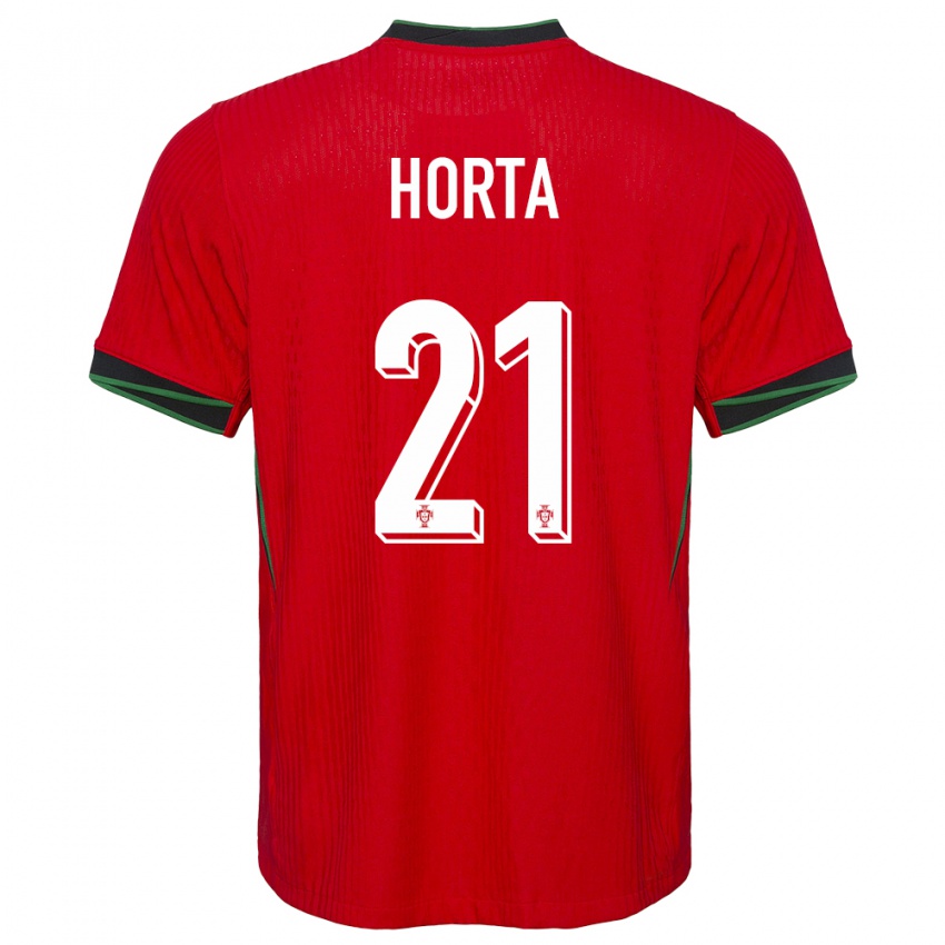 Homem Camisola Portugal Ricardo Horta #21 Vermelho Principal 24-26 Camisa