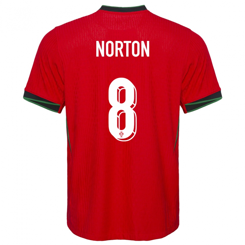 Homem Camisola Portugal Andreia Norton #8 Vermelho Principal 24-26 Camisa
