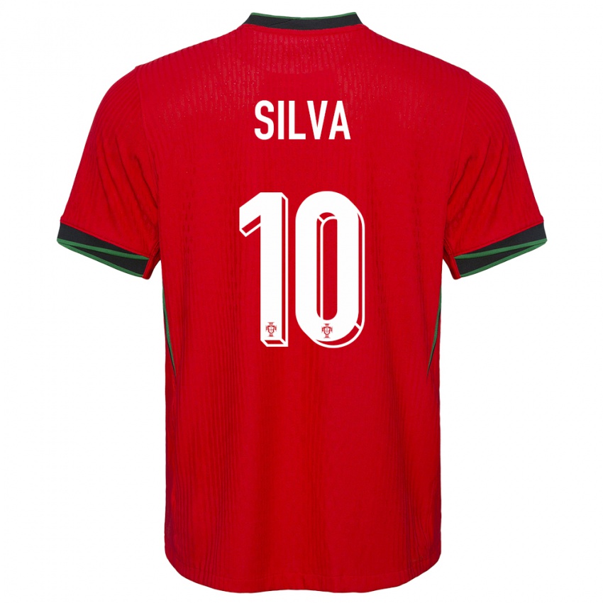 Homem Camisola Portugal Jessica Silva #10 Vermelho Principal 24-26 Camisa