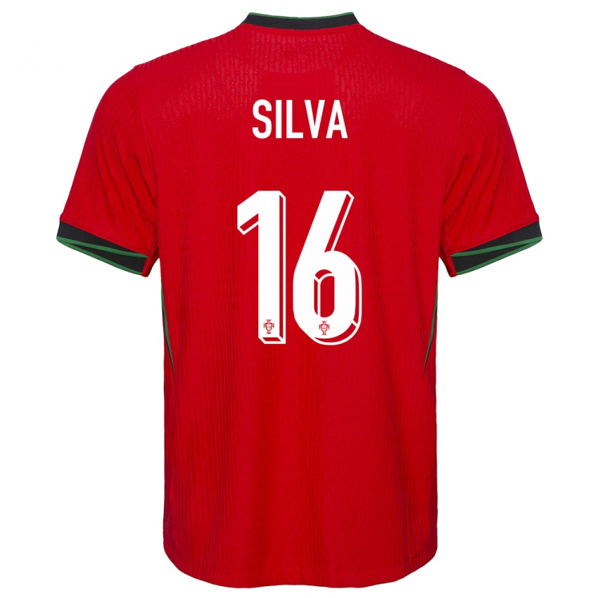 Homem Camisola Portugal Diana Silva #16 Vermelho Principal 24-26 Camisa