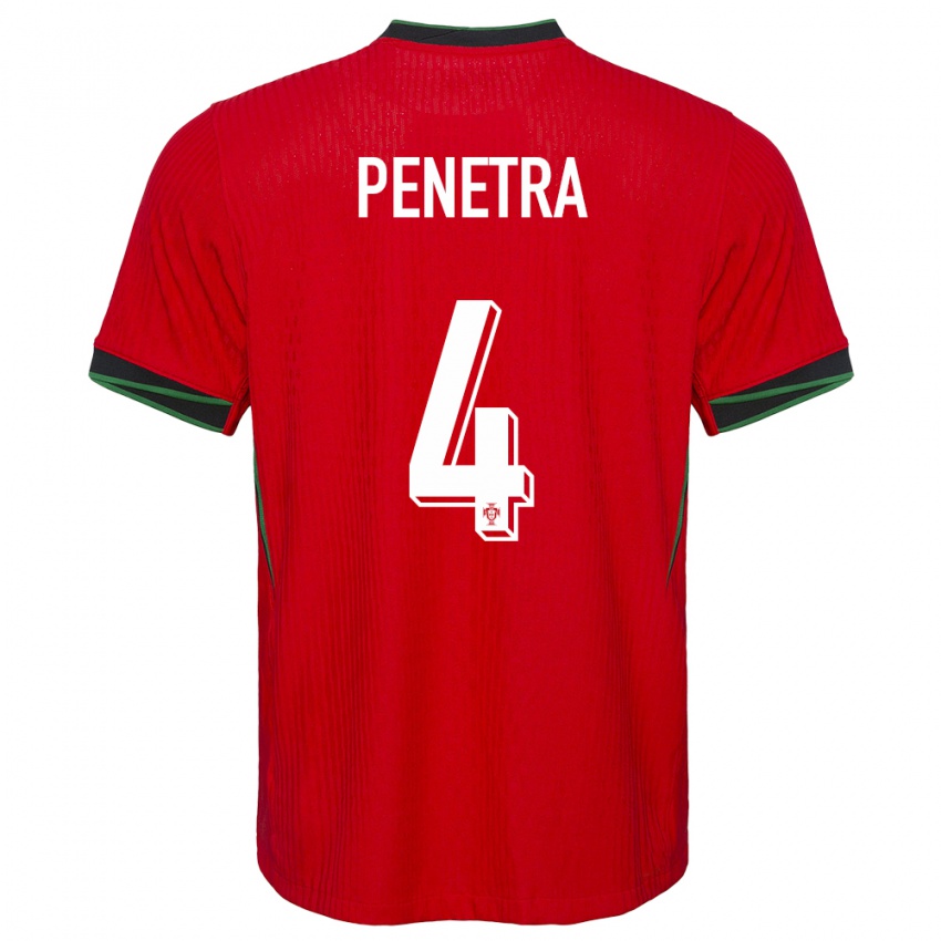 Homem Camisola Portugal Alexandre Penetra #4 Vermelho Principal 24-26 Camisa