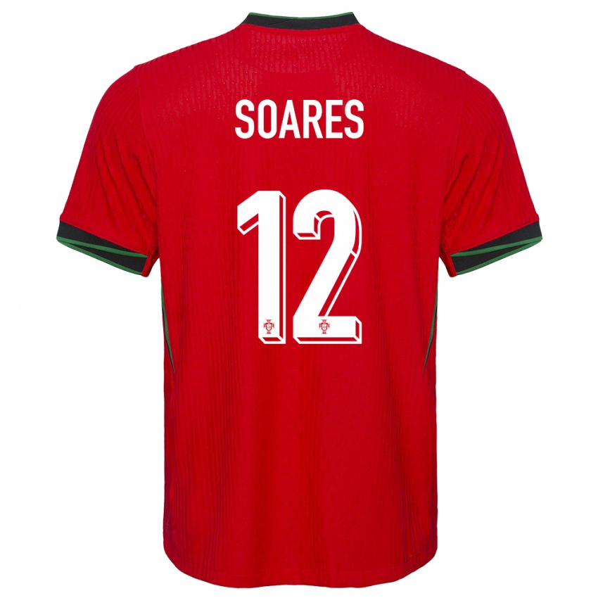 Homem Camisola Portugal Samuel Soares #12 Vermelho Principal 24-26 Camisa