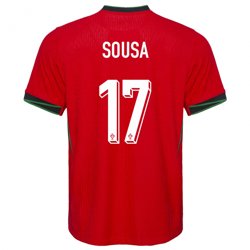Homem Camisola Portugal Vasco Sousa #17 Vermelho Principal 24-26 Camisa