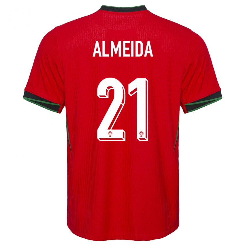 Homem Camisola Portugal Andre Almeida #21 Vermelho Principal 24-26 Camisa