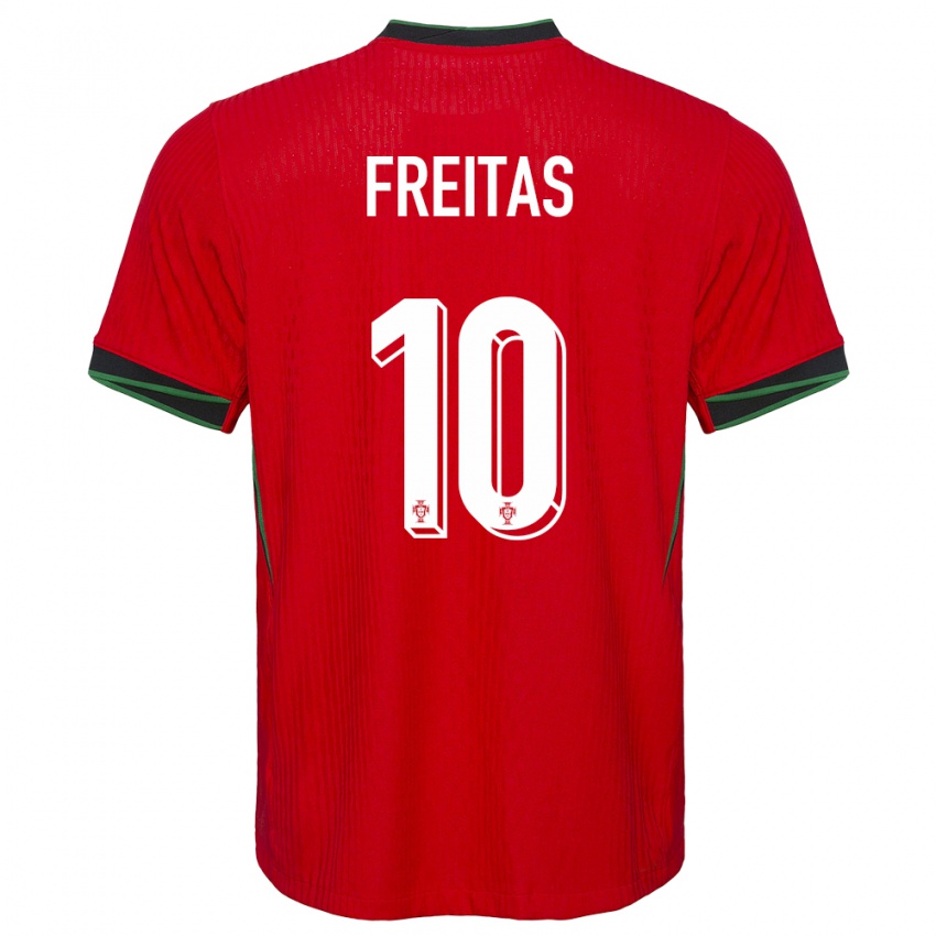 Homem Camisola Portugal Tiago Freitas #10 Vermelho Principal 24-26 Camisa