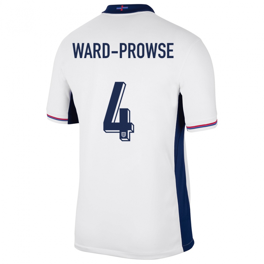 Homem Camisola Inglaterra James Ward-Prowse #4 Branco Principal 24-26 Camisa
