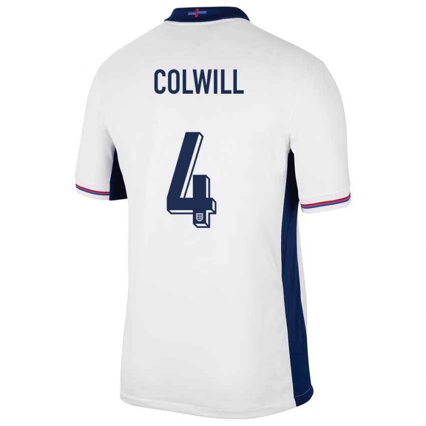 Homem Camisola Inglaterra Levi Colwill #4 Branco Principal 24-26 Camisa