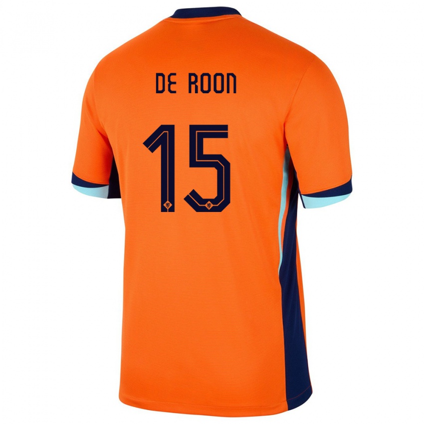 Homem Camisola Países Baixos Marten De Roon #15 Laranja Principal 24-26 Camisa