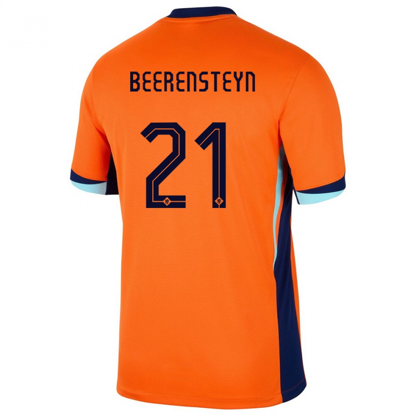Homem Camisola Países Baixos Lineth Beerensteyn #21 Laranja Principal 24-26 Camisa