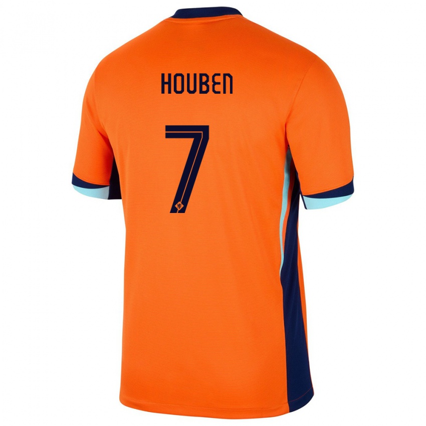 Homem Camisola Países Baixos Iggy Houben #7 Laranja Principal 24-26 Camisa