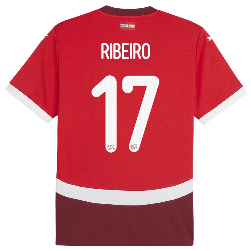 Homem Camisola Suiça Joel Ribeiro #17 Vermelho Principal 24-26 Camisa