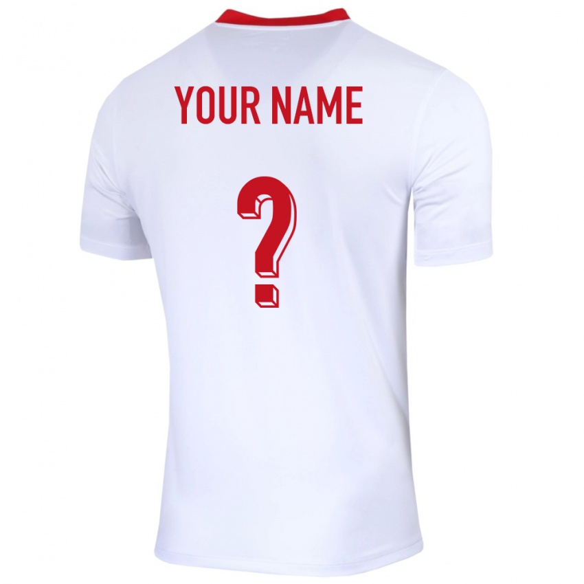 Homem Camisola Polónia Seu Nome #0 Branco Principal 24-26 Camisa