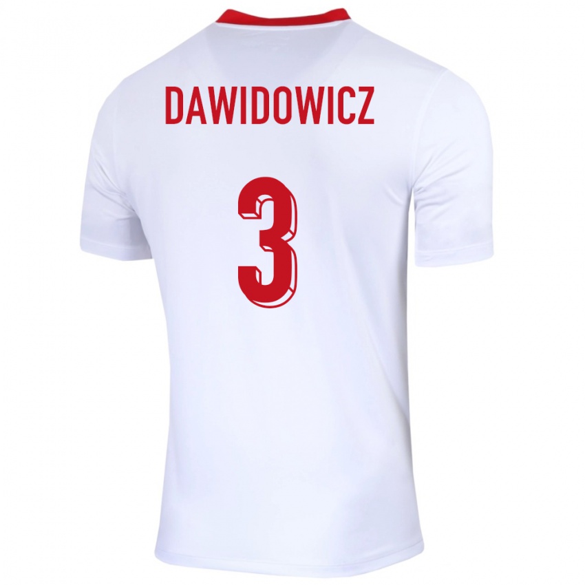 Homem Camisola Polónia Pawel Dawidowicz #3 Branco Principal 24-26 Camisa